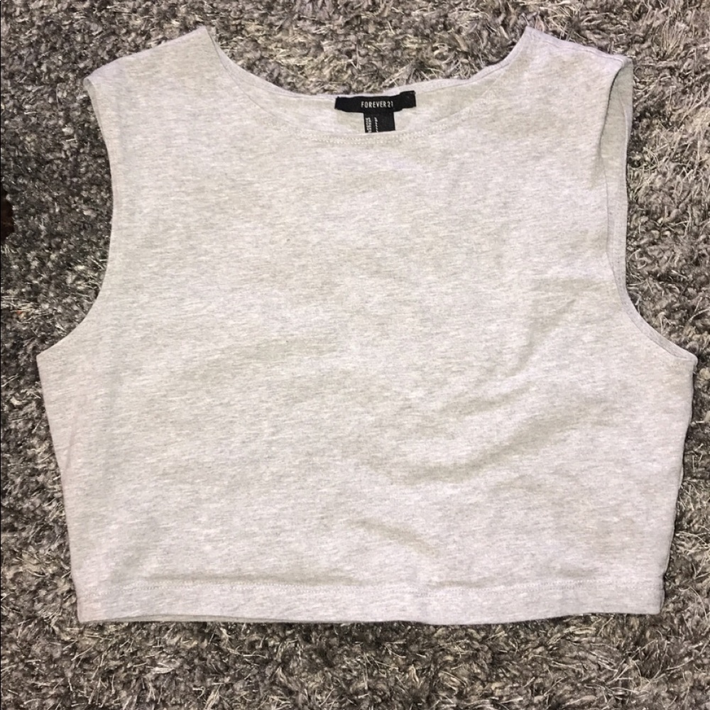 Forever 21 grey crop top